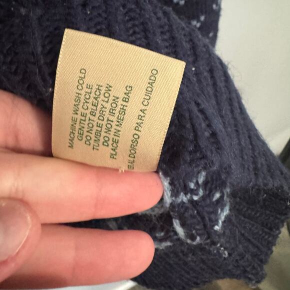 St. John's Bay Wool Blend High Neck Sweater Size Large Nordic Knit Fair Isle - Picture 7 of 8